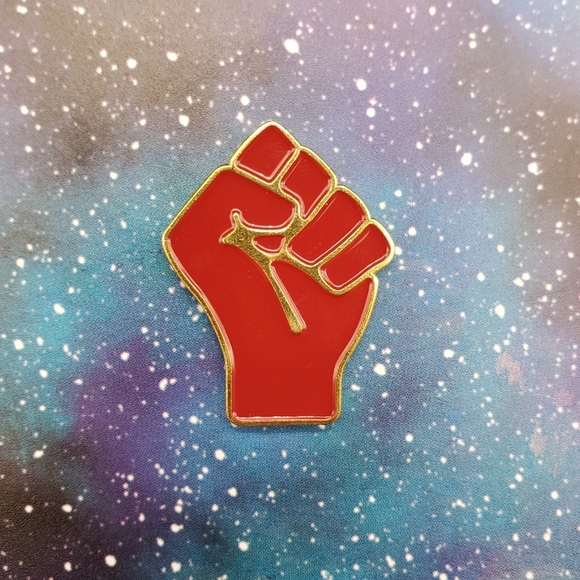 None Jewelry - Feminist Resist Fist Enamel Pin